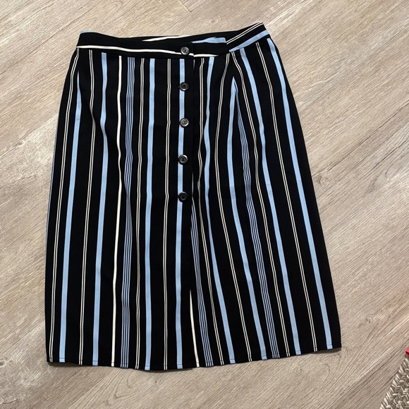 BP Black and Blue Striped Pencil Skirt - Picture 2 of 4